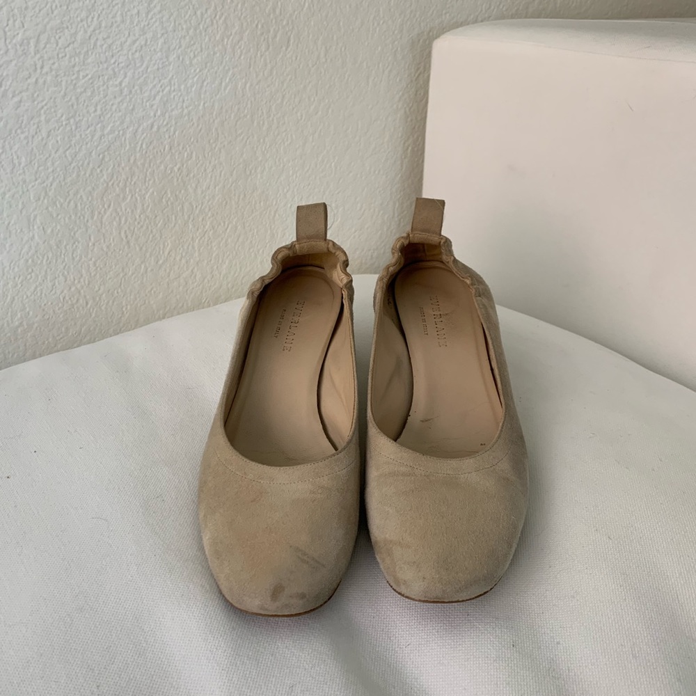 Everlane Suede Day Heel, Tan, Size 7
